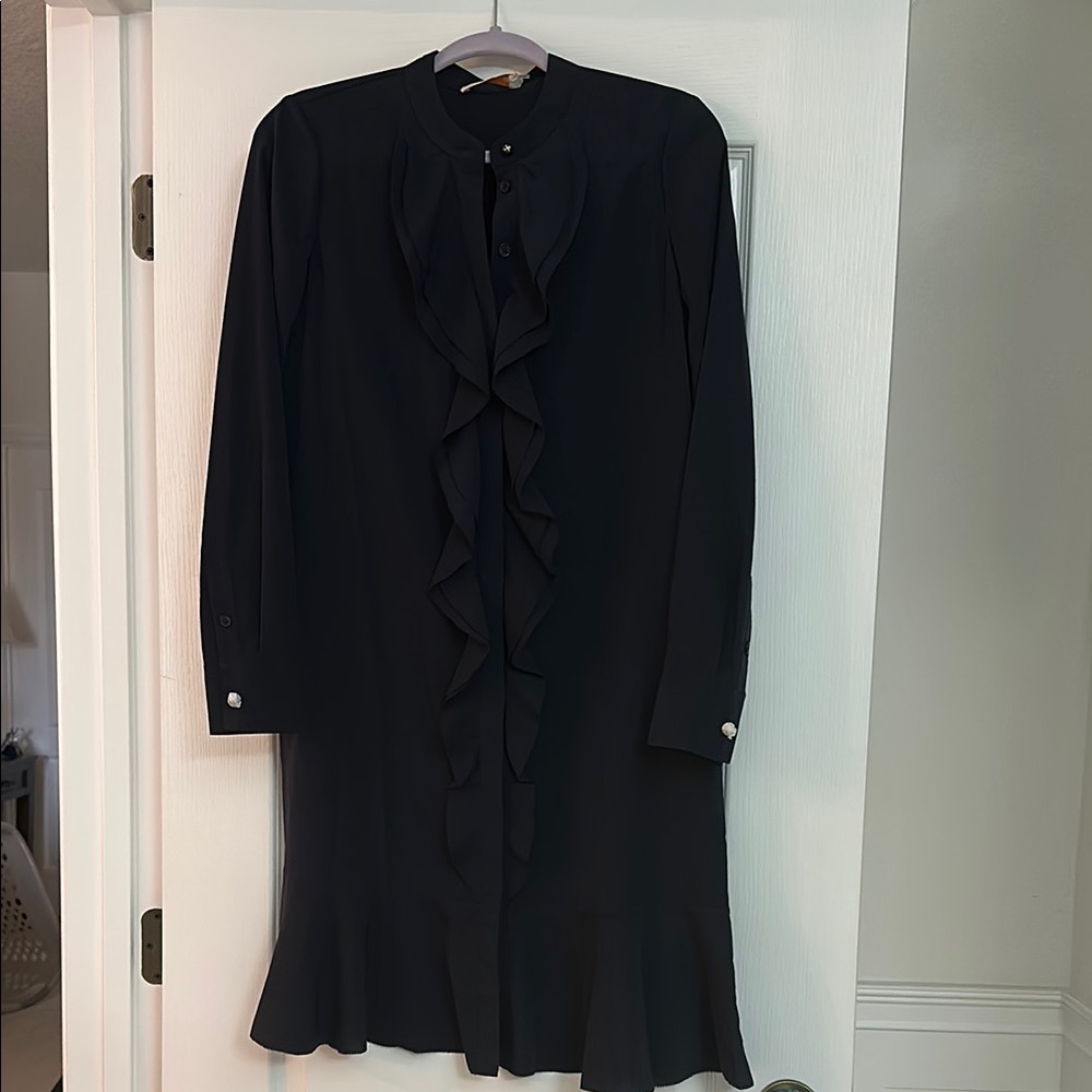 Tory Burch Navy Blue Long Sleeve Dress